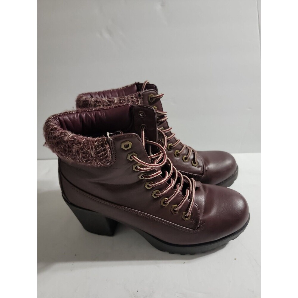 Rouge Ankle Boots Size 8.5 Heel Boots, Doreeann Brown